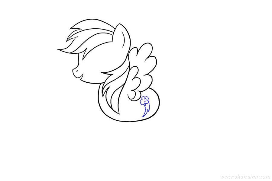 小马宝莉云宝黛西怎么画 小马宝莉云宝黛西简笔画步骤