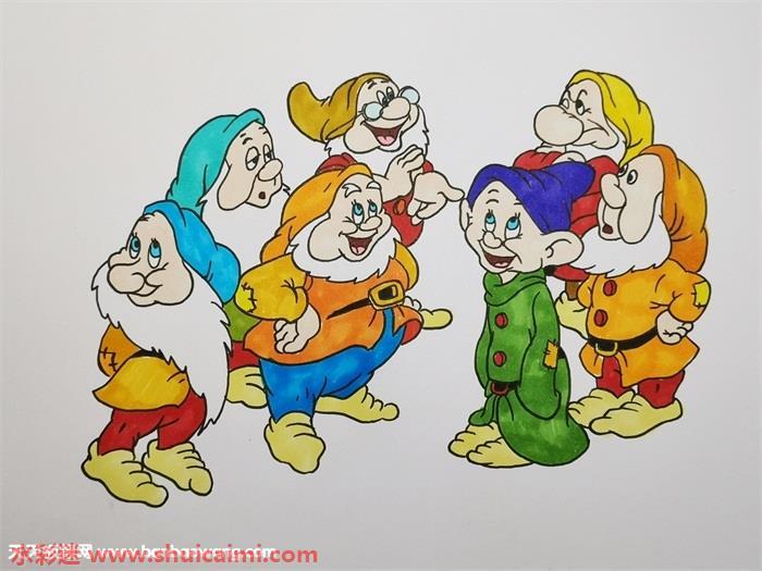 七个小矮人怎么画 七个小矮人简笔画简单易画