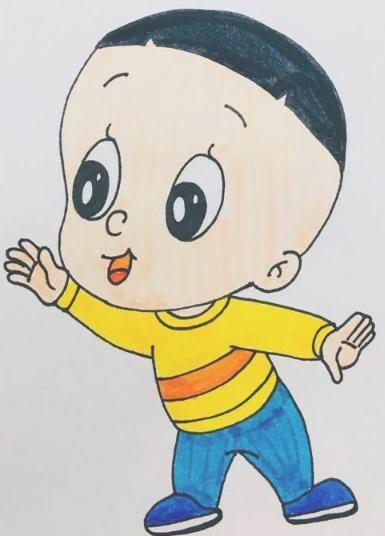 大头儿子简笔画 大头儿子简笔画简单又漂亮