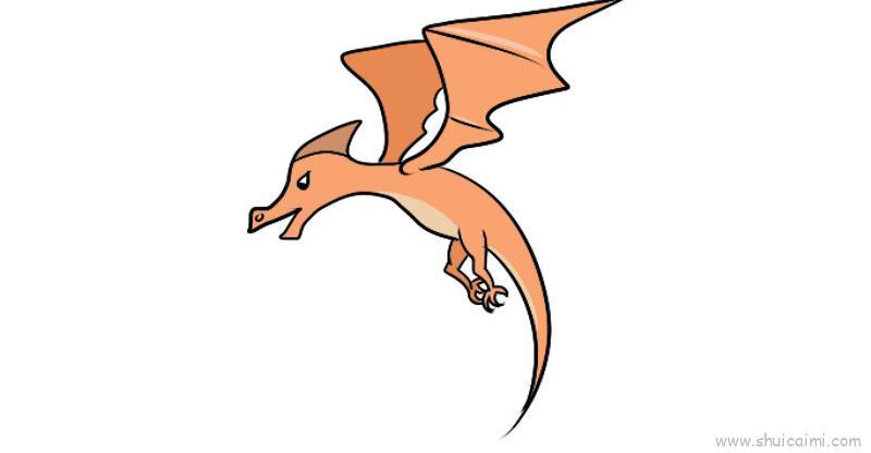 风神翼龙儿童画怎么画 风神翼龙简笔画好看