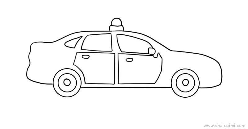 警车儿童画怎么画 警车简笔画简单
