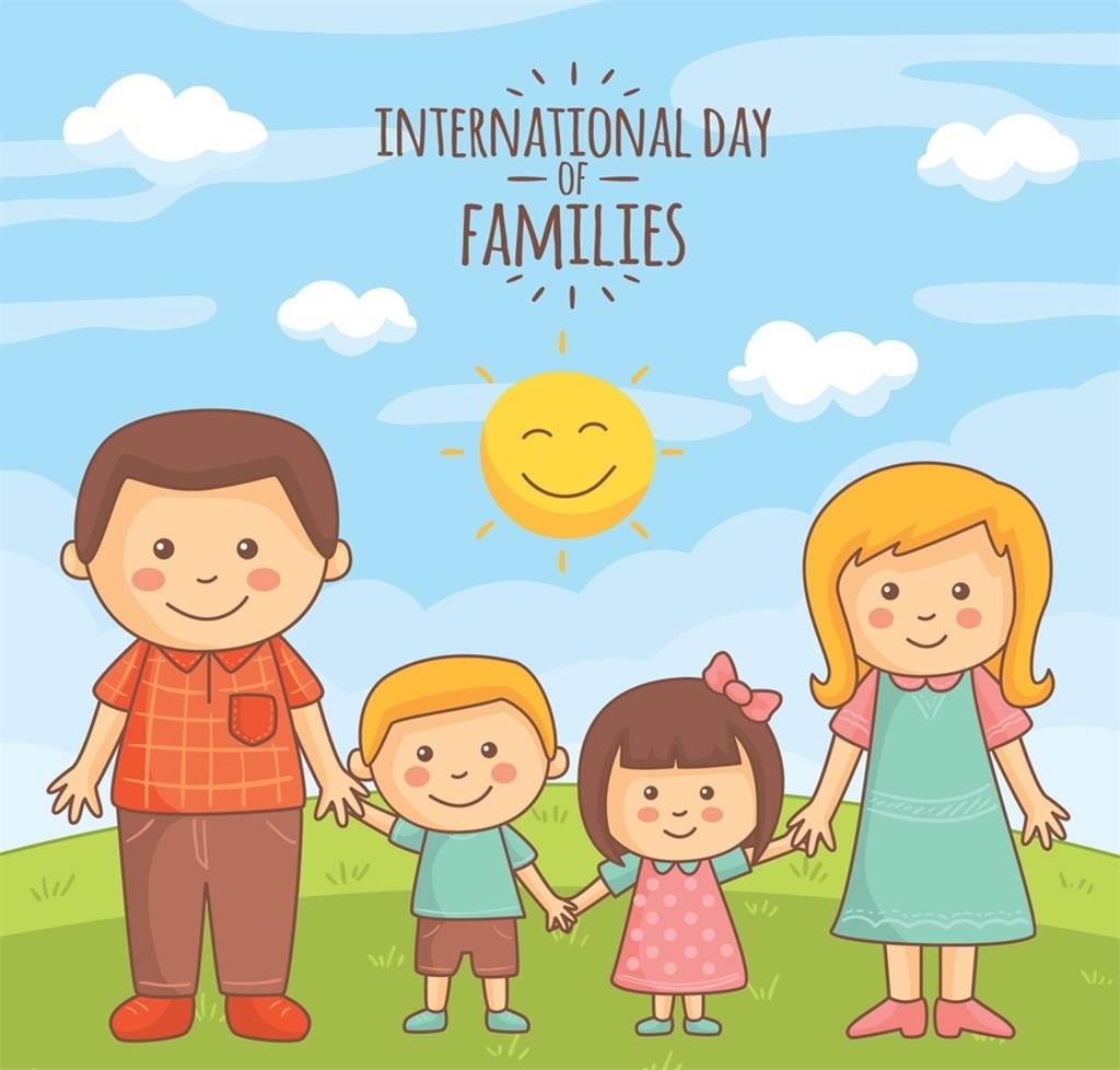 全家福简笔画四口之家 全家福简笔画四口之家两个女孩