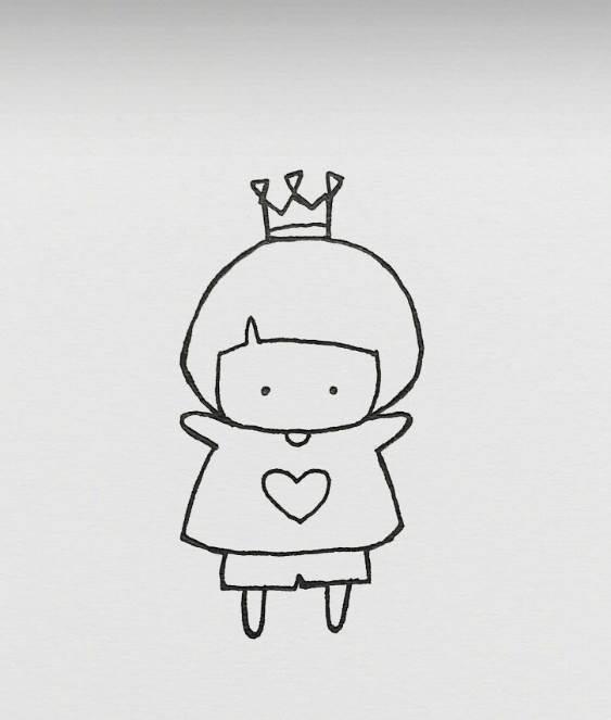 自画像简笔画女生 自画像简笔画女生全身