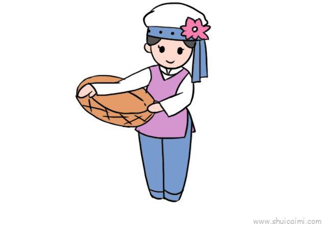 保安族服饰儿童画怎么画 保安族服饰简笔画简单