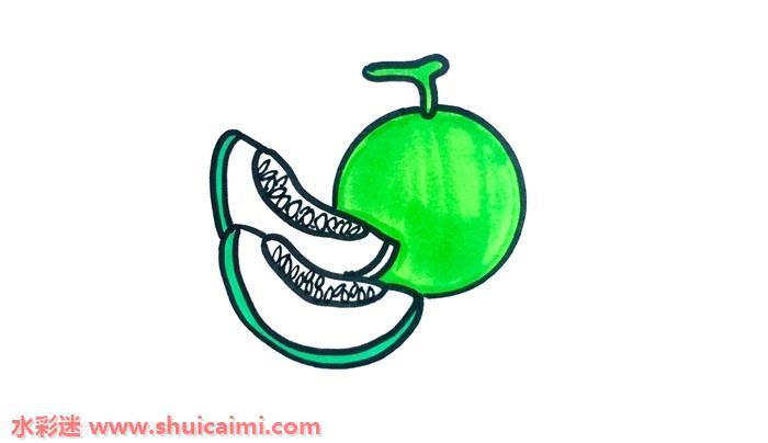 哈密瓜怎么画 哈密瓜简笔画步骤