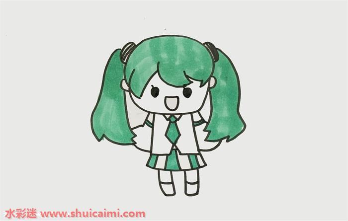 初音怎么画 初音简笔画漂亮