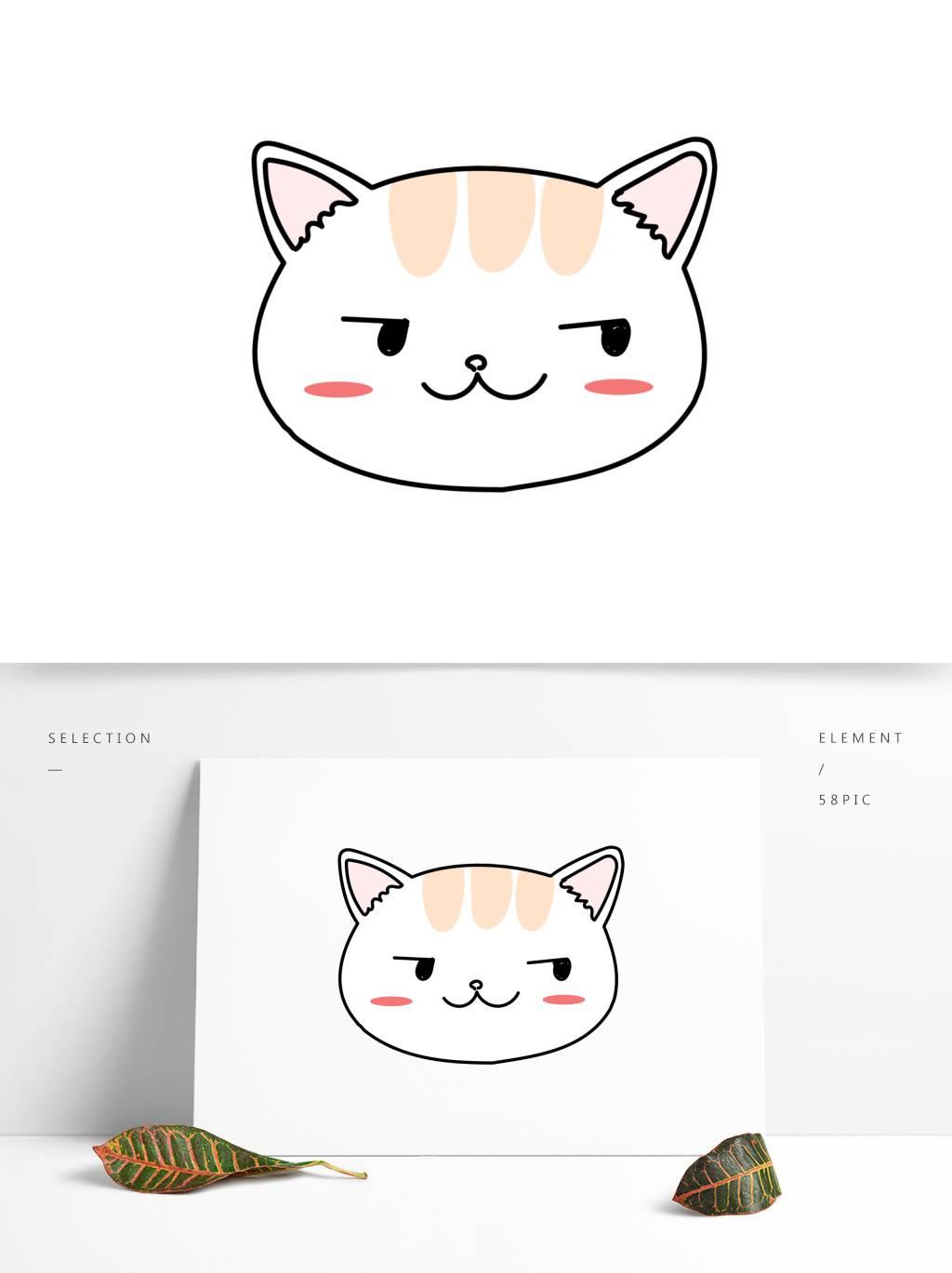 猫头的简笔画图片大全 猫头的简笔画图片大全可爱