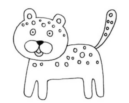 豹简笔画图片大全 豹简笔画图片大全彩色