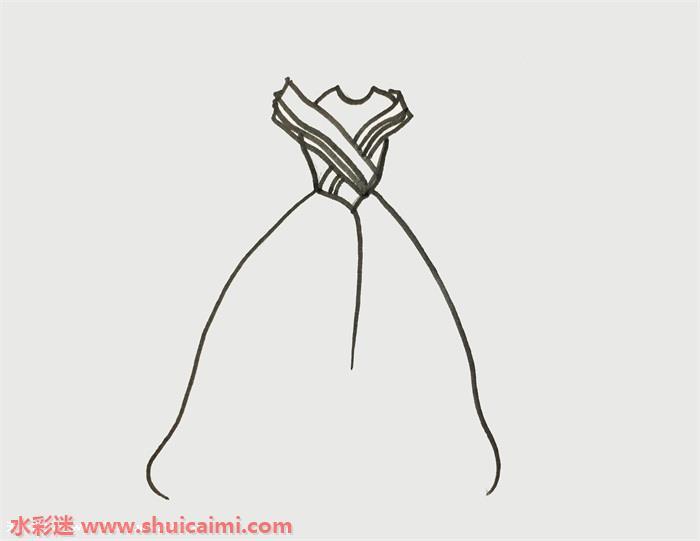 芭比公主裙怎么画 芭比公主裙简笔画步骤图