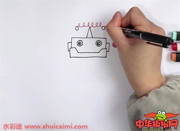 机器人怎么画 机器人简笔画图片带颜色