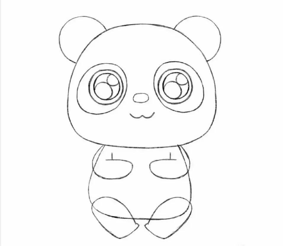 熊猫简笔画 熊猫简笔画图片