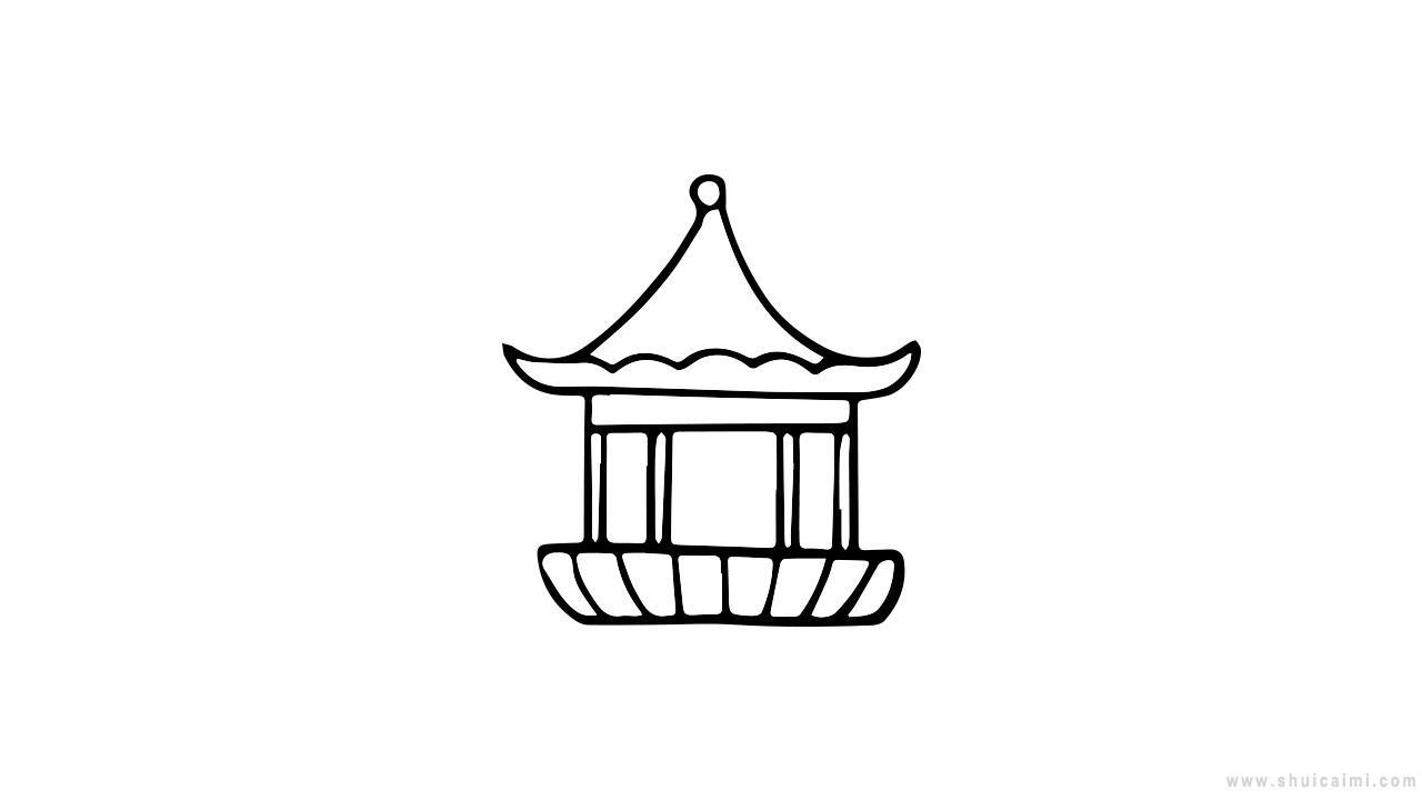 亭子简笔画怎么画 亭子简笔画简单又好看