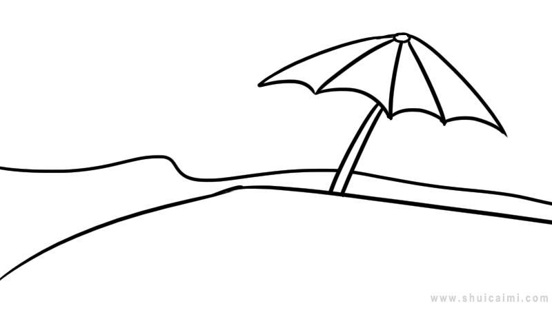 海滩简笔画怎么画 海滩简笔画图片