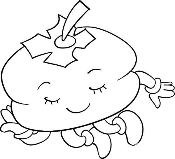 软软的柿子简笔画怎么画 软软的柿子简笔画图片大全