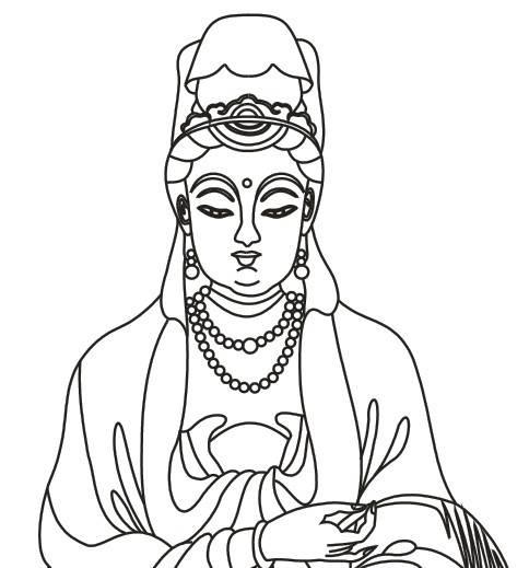 简单又好看到观音菩萨简笔画 教我怎么画简笔画的观音菩萨