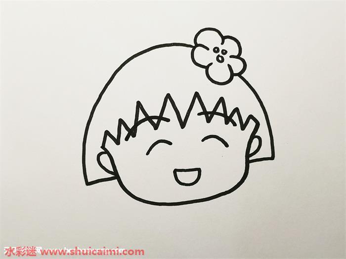 樱桃小丸子怎么画 樱桃小丸子简笔画步骤图