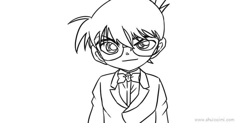 名侦探柯南儿童画怎么画 名侦探柯南简笔画图片大全