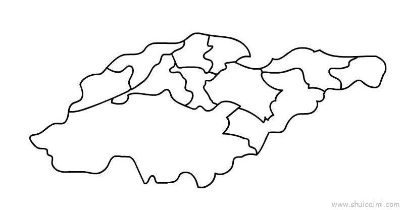 山东地图儿童画怎么画 山东地图简笔画图片大全