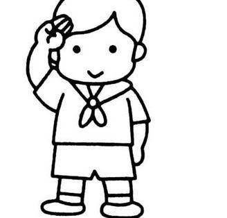 戴红领巾的小孩简笔画 戴红领巾的小孩简笔画一男一女