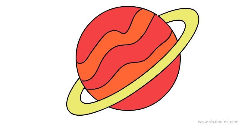 星球儿童画怎么画 星球简笔画步骤