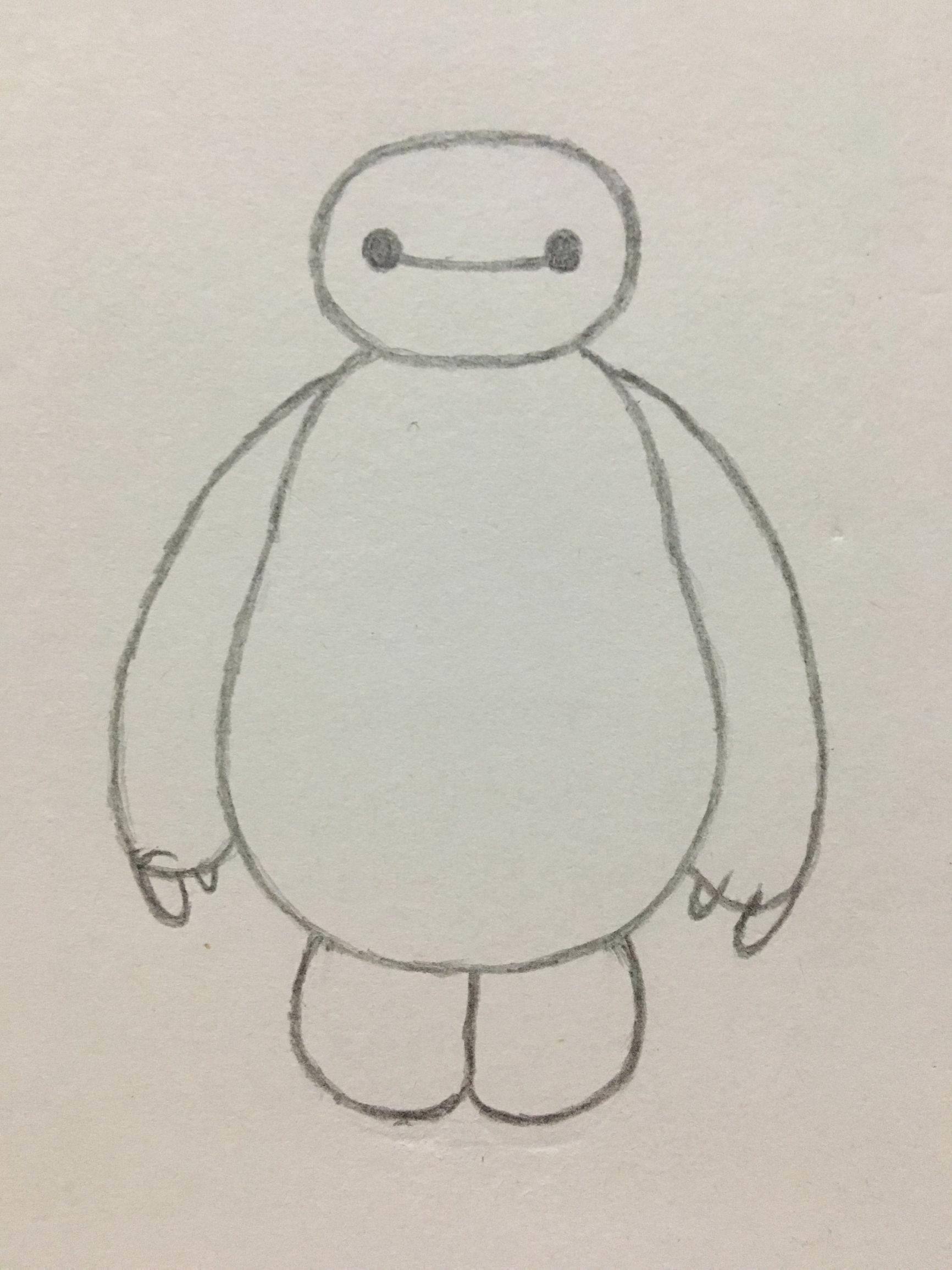 大白的简笔画 医护大白的简笔画