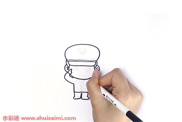 可爱小警察怎么画 可爱小警察简笔画简单又漂亮彩色