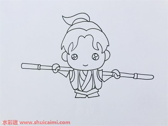 大话西游至尊宝简笔画图解教程分享