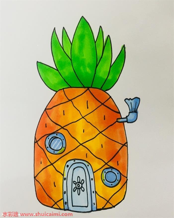 海绵宝宝菠萝屋怎么画 ,海绵宝宝菠萝屋简笔画详细教程