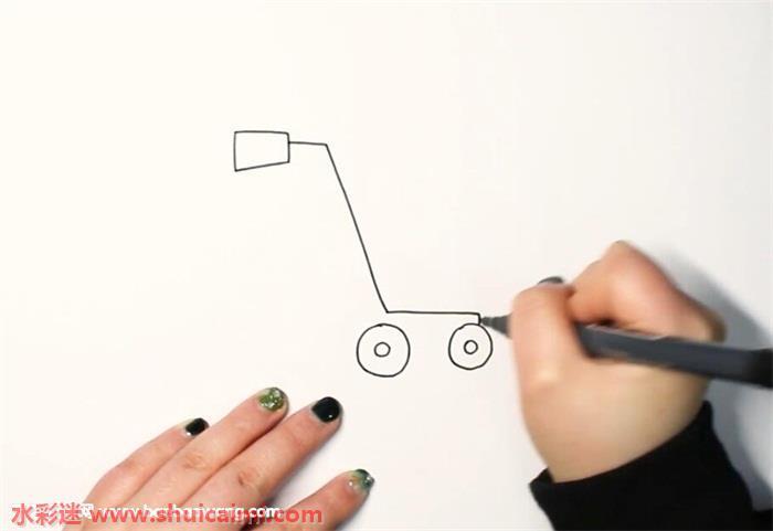 购物车怎么画 购物车简笔画图片大全带颜色