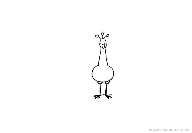 孔雀开屏儿童画怎么画 孔雀开屏简笔画步骤