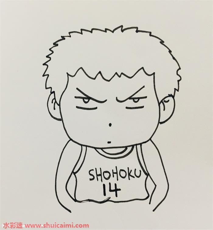 动漫人物三井寿简笔画教程大全