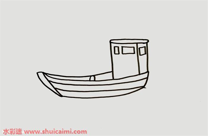 渔船怎么画 渔船简笔画彩色