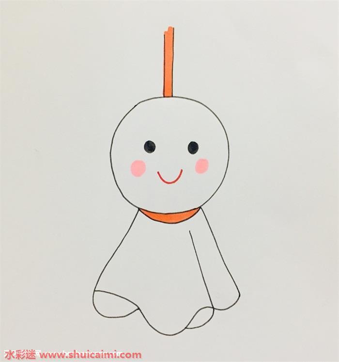 晴天娃娃怎么画 晴天娃娃简笔画画法