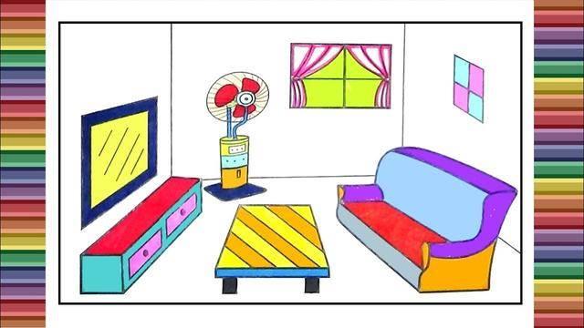 客厅简笔画 客厅简笔画图片大全