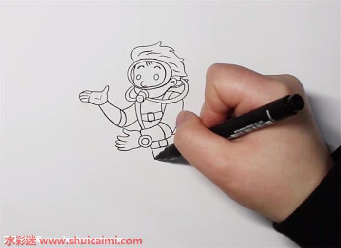 潜水员怎么画 潜水员简笔画步骤图