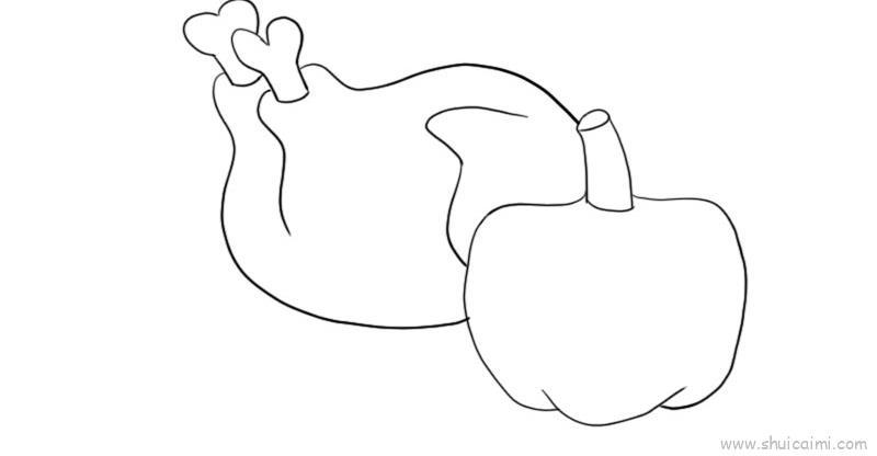 火鸡南瓜儿童画怎么画 火鸡南瓜简笔画简单