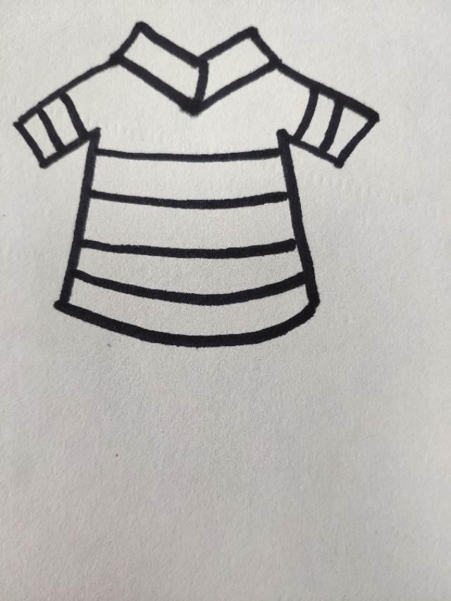 短袖简笔画 短袖简笔画图片大全大图