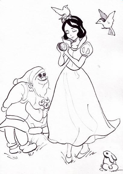 白雪公主简笔画图片 白雪公主简笔画图片大全可爱