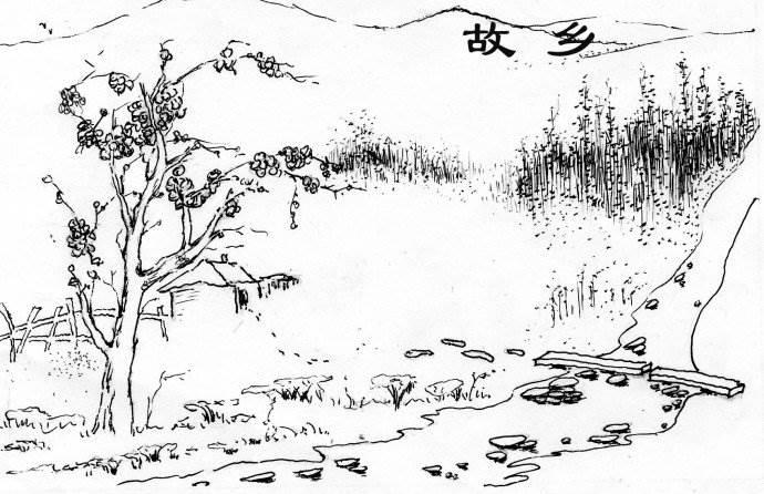 山水画简笔画构图 山水画简笔画画法