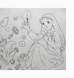 卖火柴的小女孩简笔画 卖火柴的小女孩简笔画