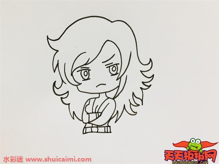 q版黑寡妇怎么画 q版黑寡妇简笔画彩色