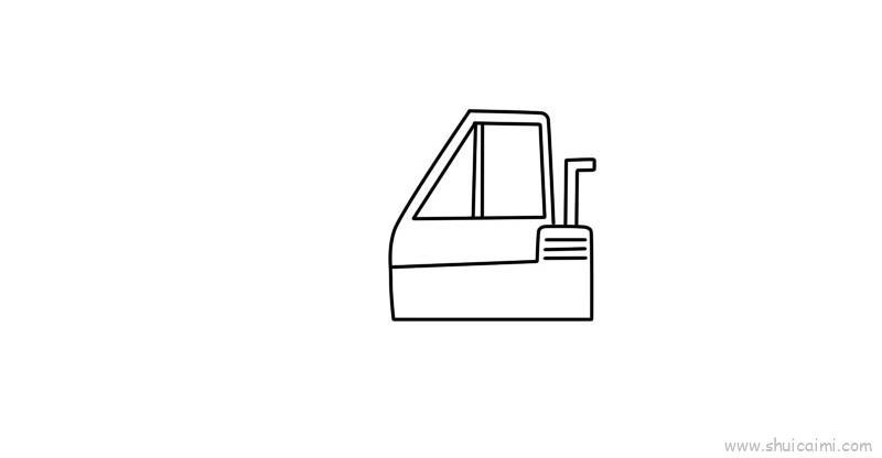 挖机儿童画怎么画 挖机简笔画图片