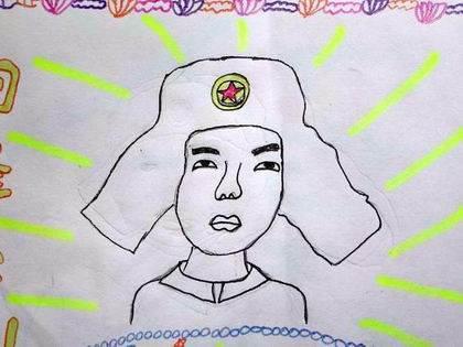 雷锋简笔画 如何画学雷锋简笔画