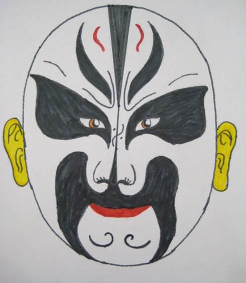 京剧脸谱简笔画 京剧脸谱简笔画图片