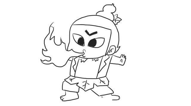 葫芦娃简笔画 金刚葫芦娃卡通简笔画