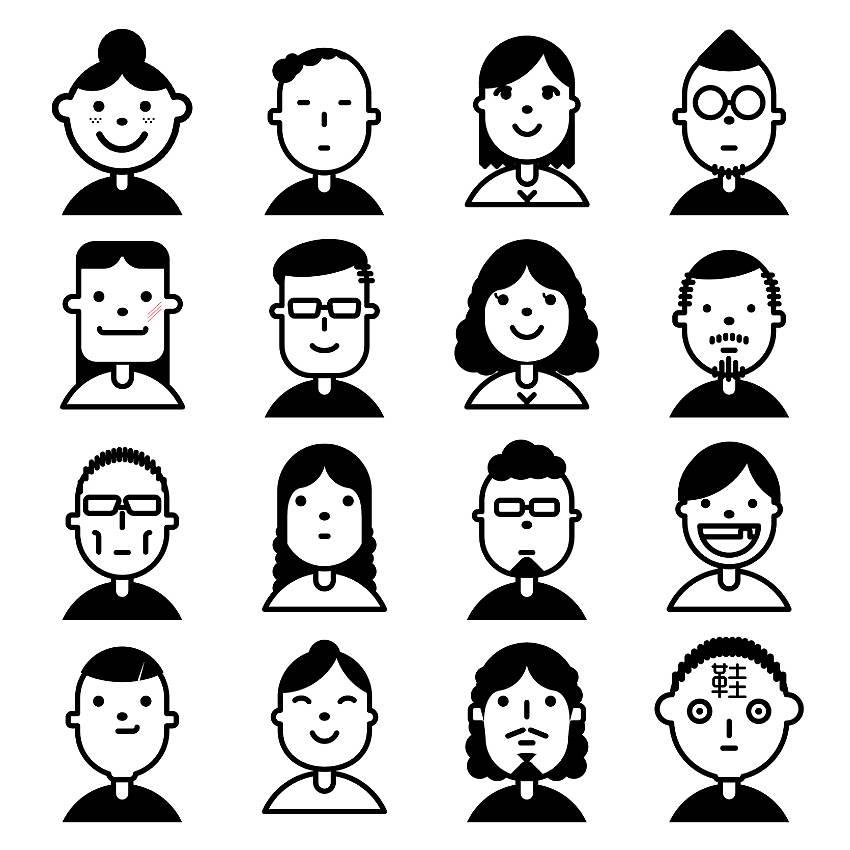 人头简笔画图片大全 人头简笔画图片大全人物