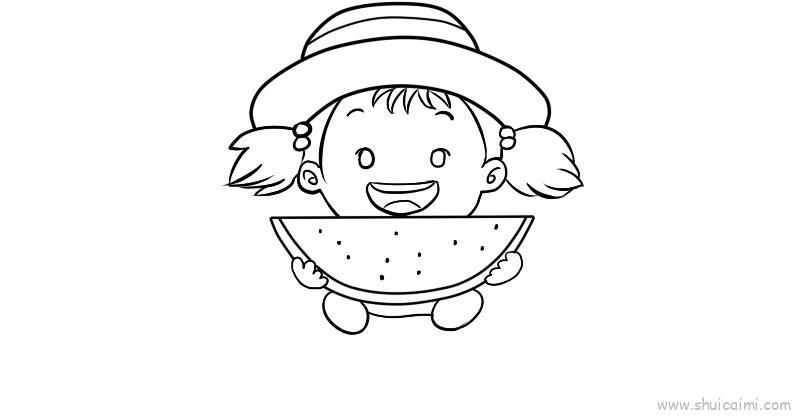 夏至儿童画怎么画 夏至简笔画顺序