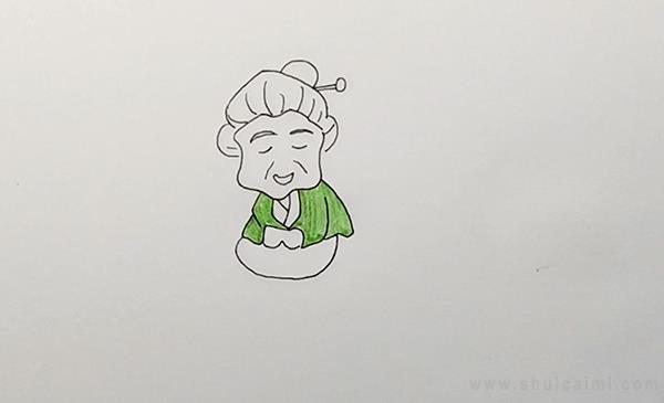 奶奶简笔画怎么画 奶奶简笔画图片大全