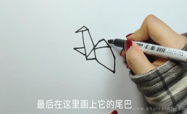 千纸鹤简笔画怎么画 千纸鹤简笔画简单又好看