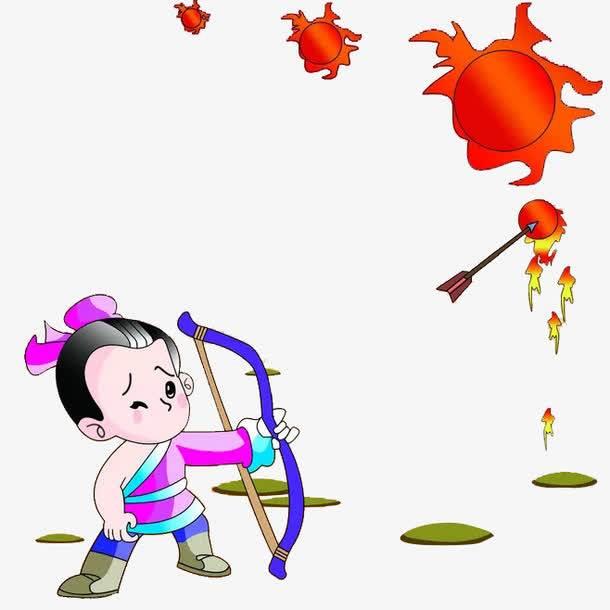 后羿射日简笔画 后羿射日简笔画简单又漂亮